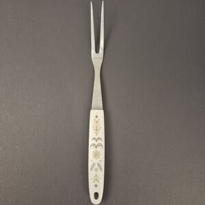 Vintage Flint Arrowhead Serving Fork With Wheat Pattern Design Handle USA
